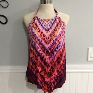 Aqua Green Halter Swim Tankini Top Size Small